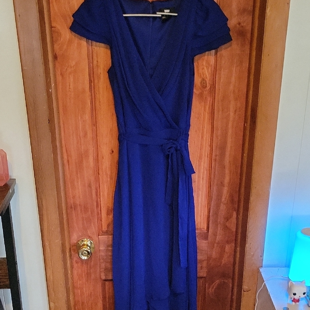 DKNY Royal Blue High Low Dress